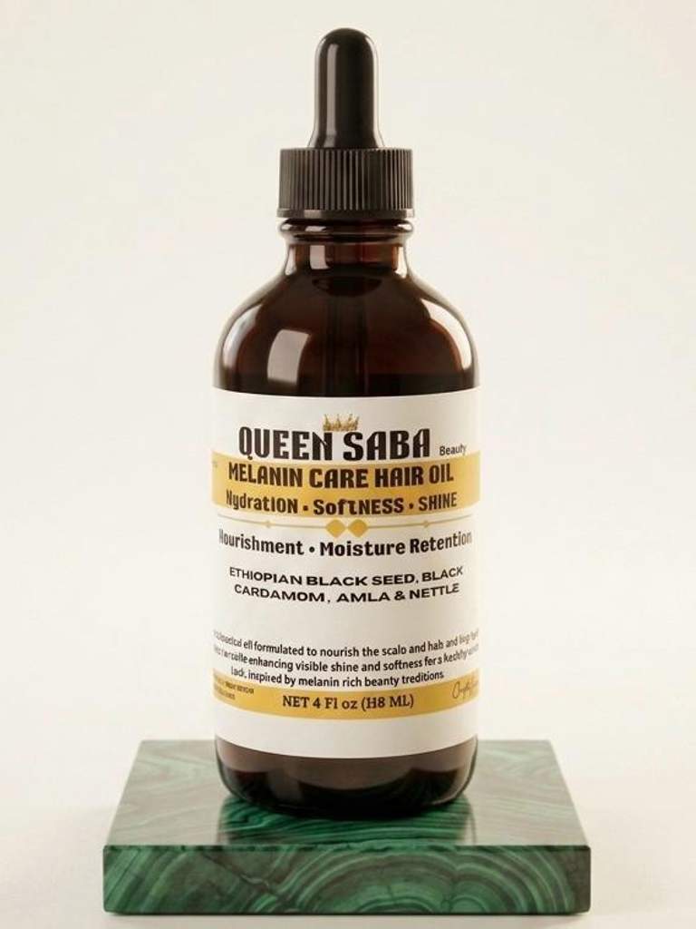 MELANIN STRAND ANTIOXIDANT RICH BOTANICALS Care Hair Oil | 4 fl oz | Ethiopian Black Seed, Kororema.