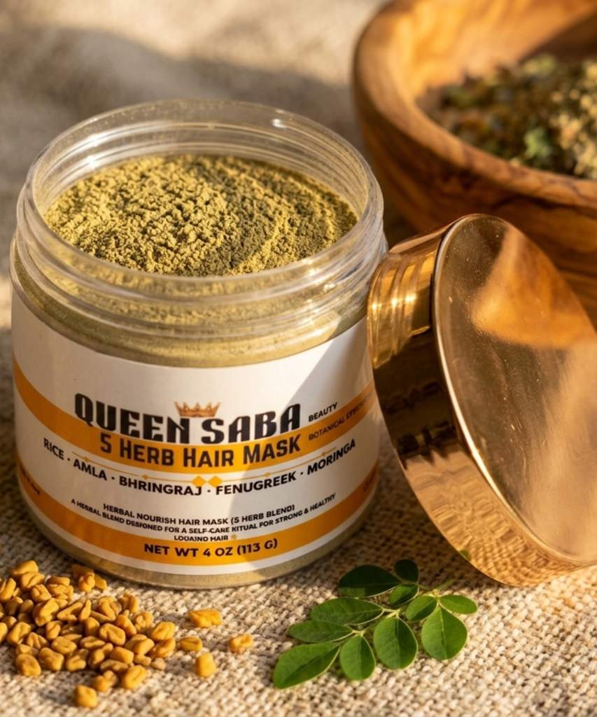 Herbal Hair Mask Powder, 5 Botanical Herbs for for Strength, Hair Growth & nourishing, Scalp Care.